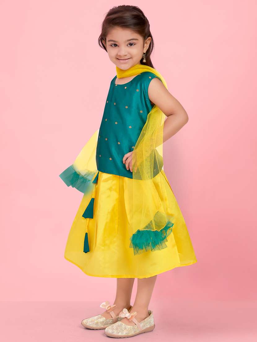 Girls Silk Lehenga Choli With Dupatta - 21462193 -  Standard Image - 1