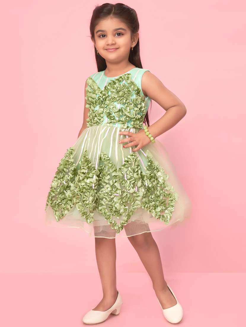 girl sleeveless party wear frock - 21462278 -  Standard Image - 1