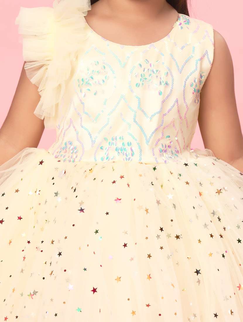 girls lemon self-designed frock - 21462284 - Standard Image - 4