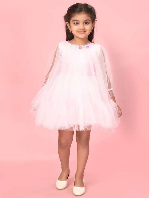 girl cotton blend party wear frock - 21462287 - Standard Image - 0