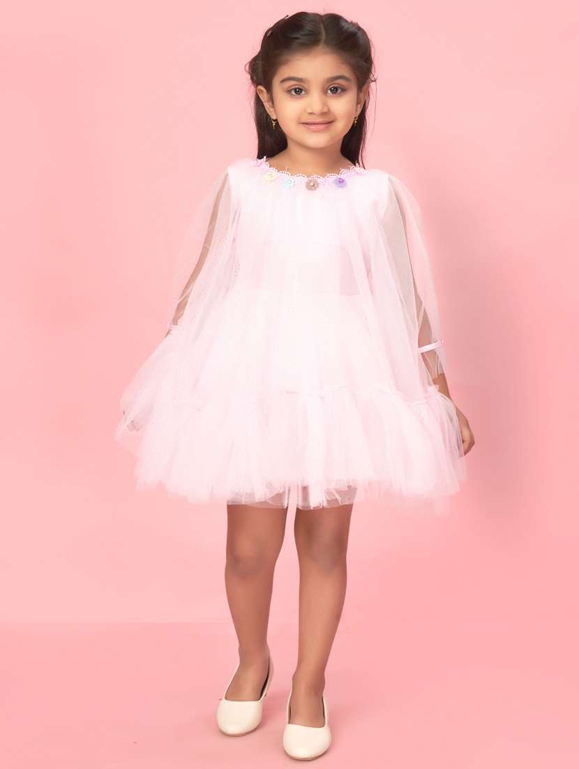 girl cotton blend party wear frock - 21462287 - Zoom Image - 0
