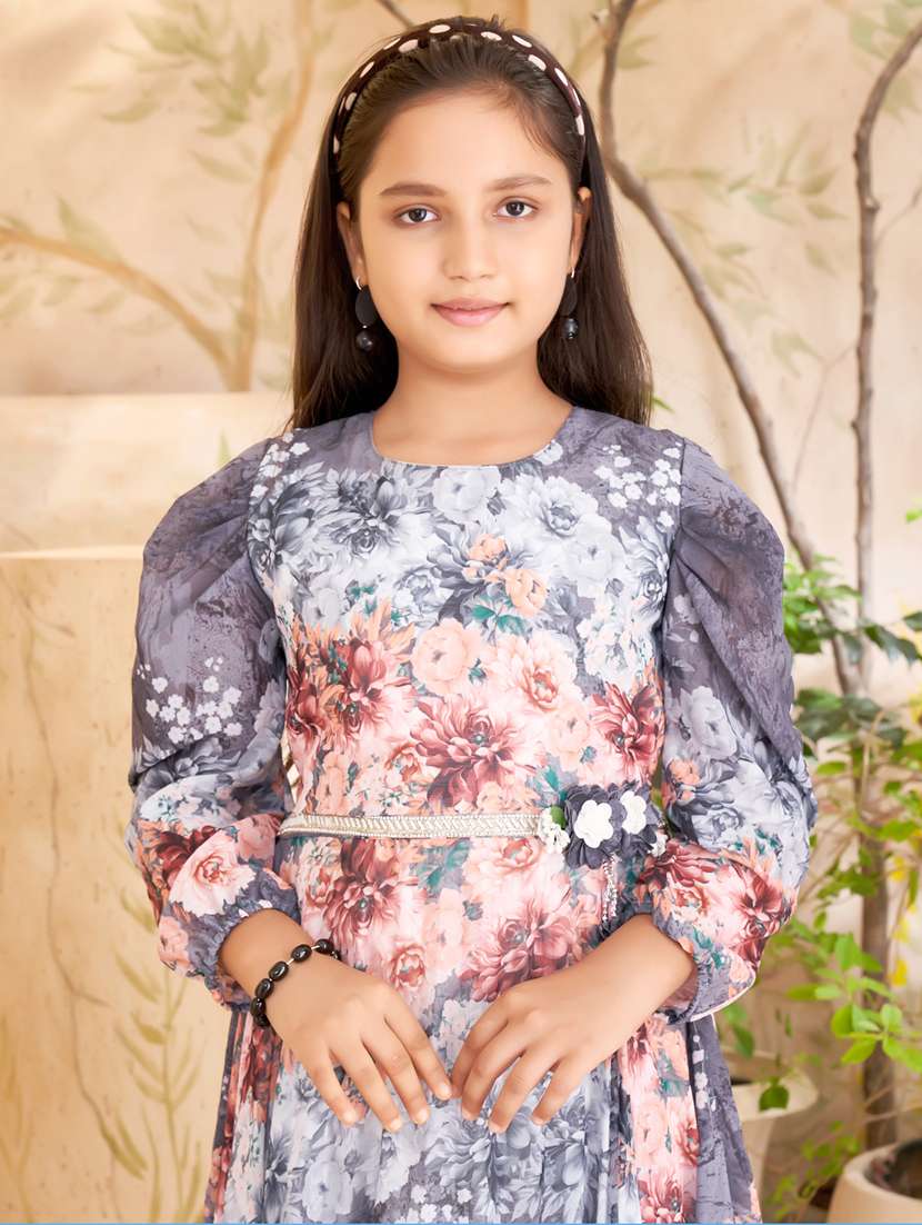 girls multicolored floral printed frock - 21462347 -  Standard Image - 4