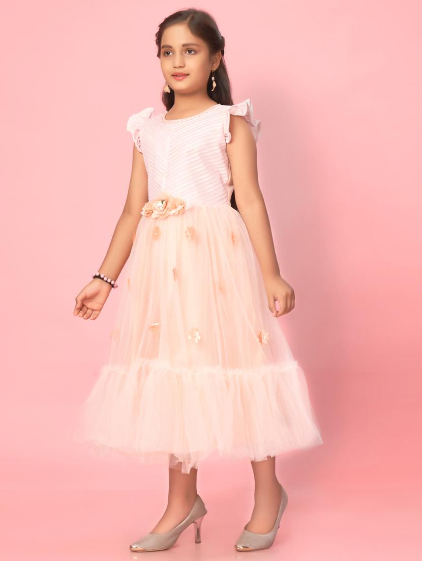 girl cotton blend party wear frock - 21462353 -  Standard Image - 1