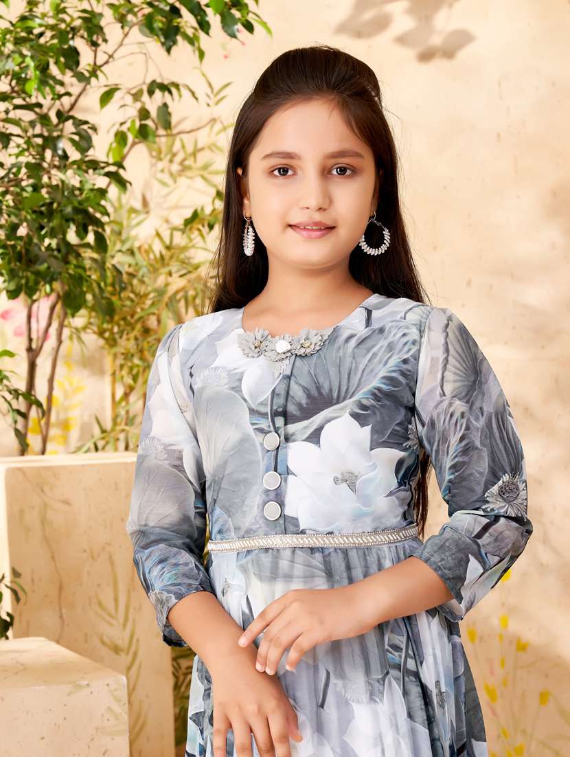 girl cotton blend casual wear frock - 21462361 -  Standard Image - 4