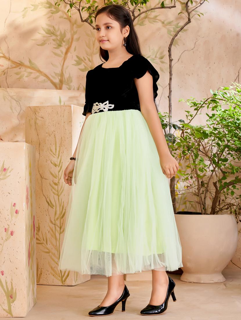 girl cotton blend party wear frock - 21462374 - Standard Image - 1
