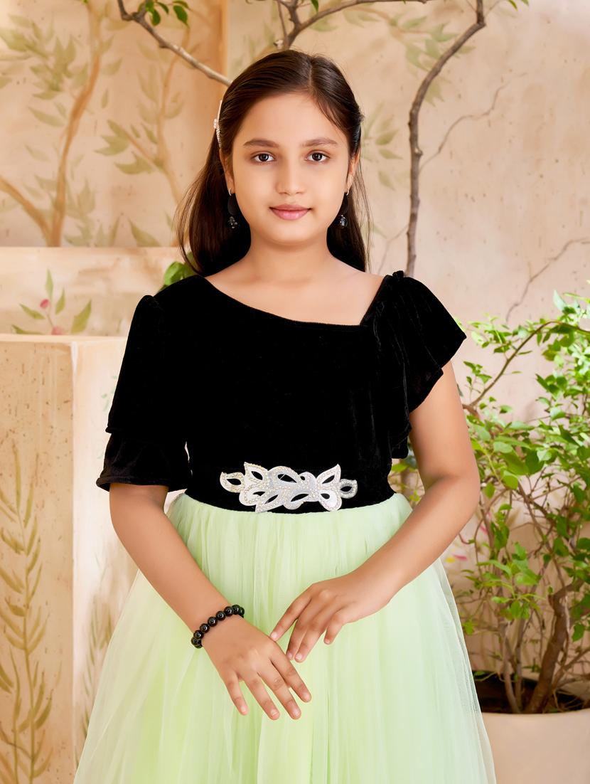 girl cotton blend party wear frock - 21462374 - Standard Image - 4