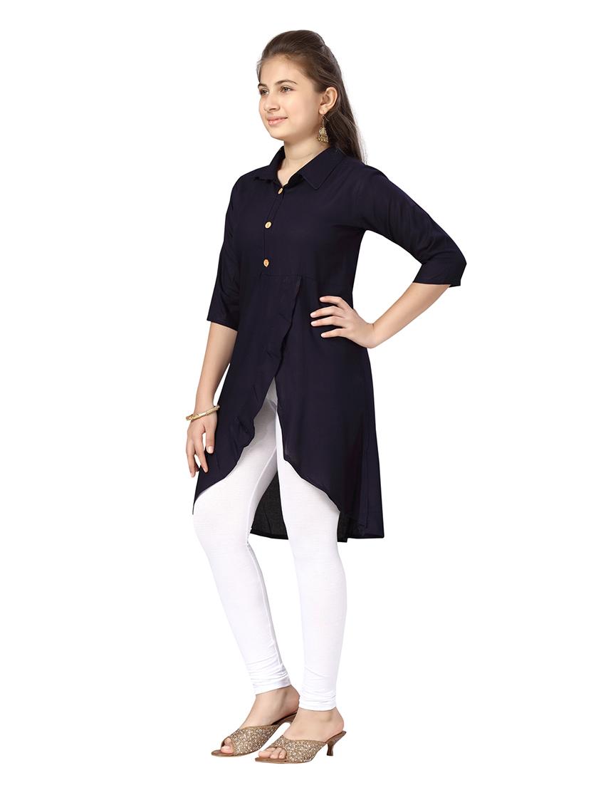 girls solid kurta pant set - 21462530 -  Standard Image - 1