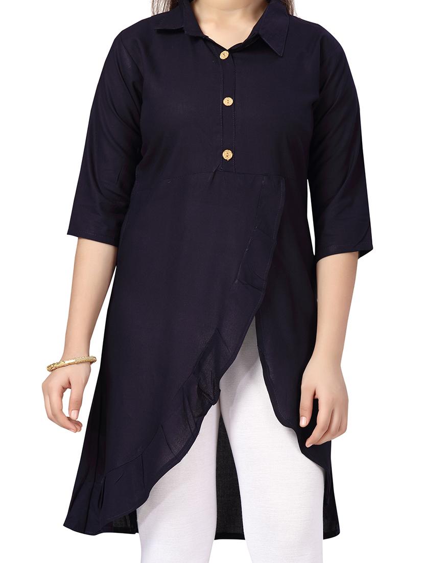 girls solid kurta pant set - 21462530 - Standard Image - 4