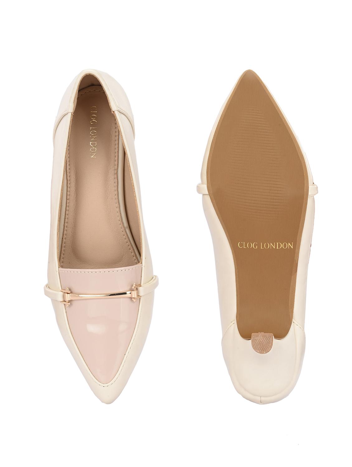 off white slip on pumps - 21462990 - Standard Image - 4