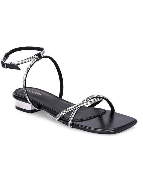 black synthetic back strap sandals - 21463014 -  Standard Image - 0