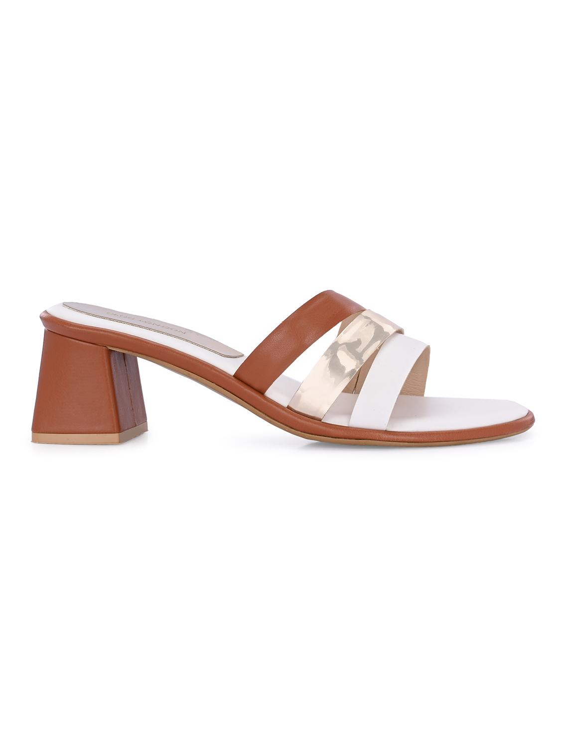 brown synthetic slip on sandals - 21463019 - Standard Image - 1