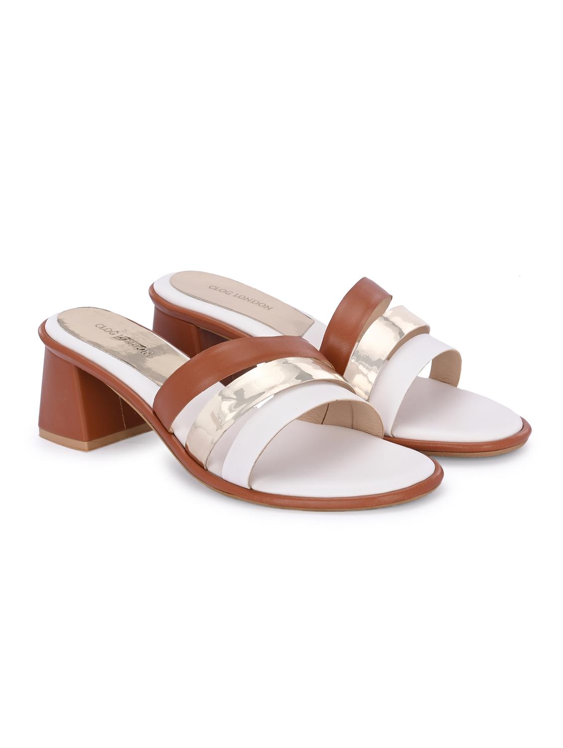 brown synthetic slip on sandals - 21463019 -  Standard Image - 1
