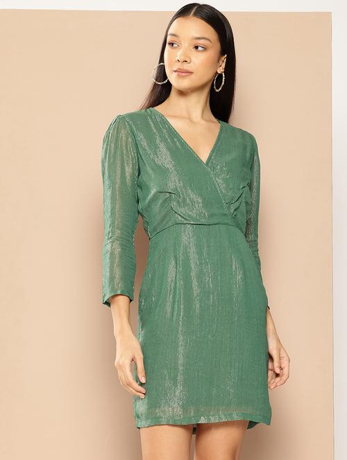 green self-designed sheath dress - 21463176 - Standard Image - 0