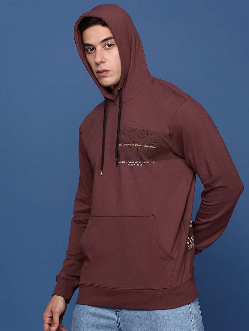 men placement print hooded sweatshirt - 21463190 -  Standard Image - 1