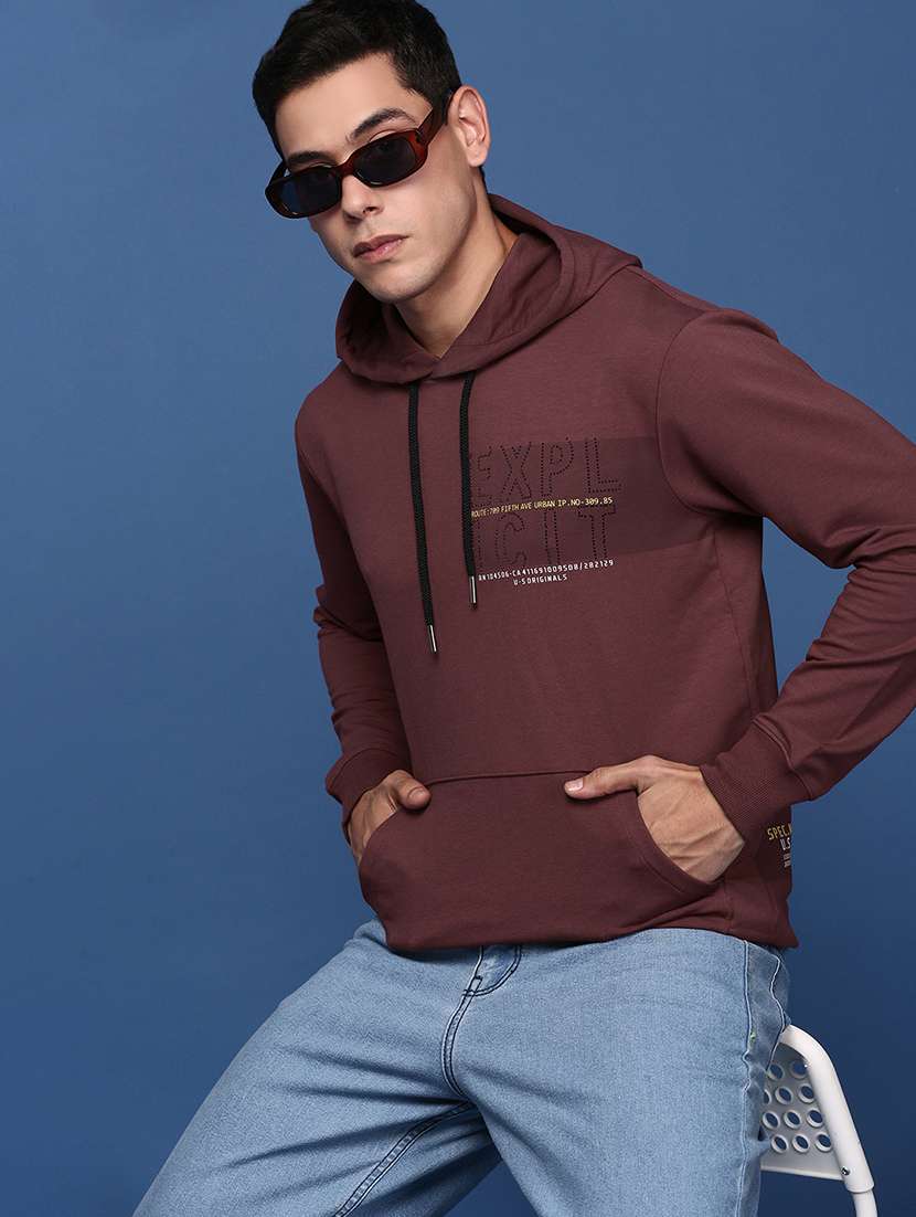 men placement print hooded sweatshirt - 21463190 -  Standard Image - 4