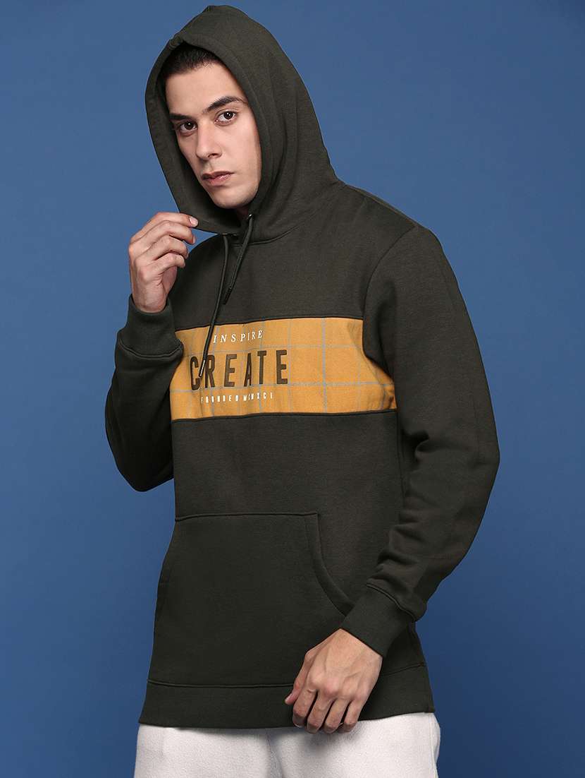 men's printed sweatshirt with hood neck - 21463196 -  Standard Image - 1