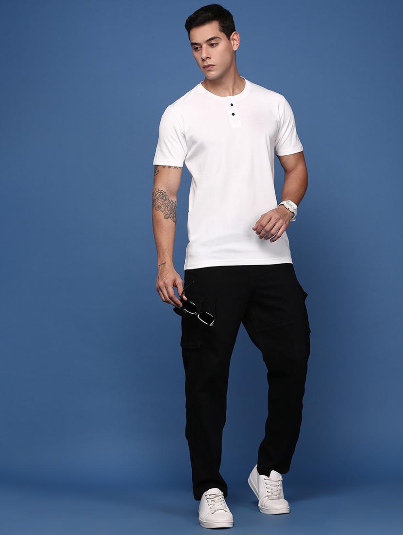 men solid round neck t-shirt - 21463208 - Standard Image - 4
