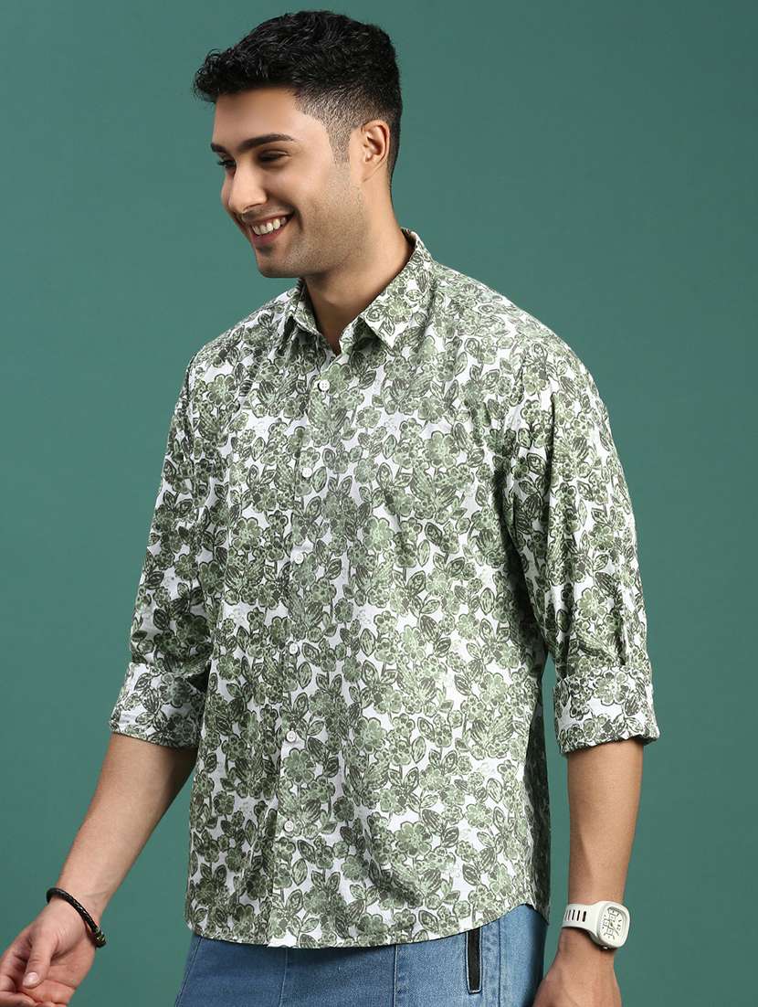 men printed casual shirt - 21463227 -  Standard Image - 1