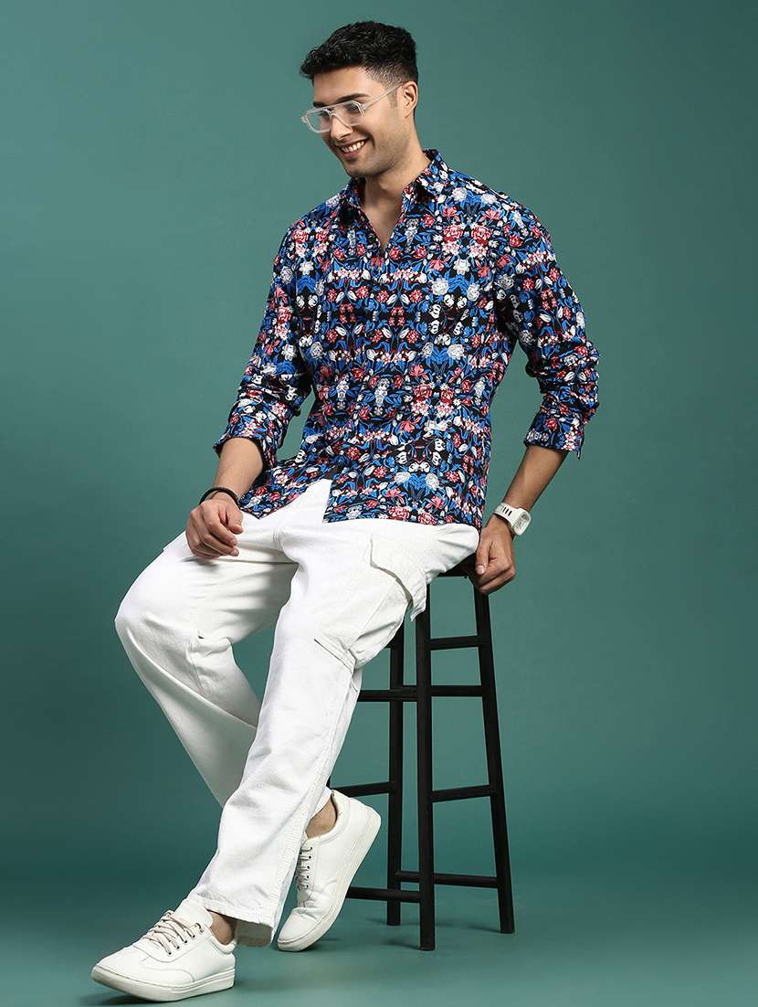 men printed cotton casual shirt - 21463241 -  Standard Image - 4