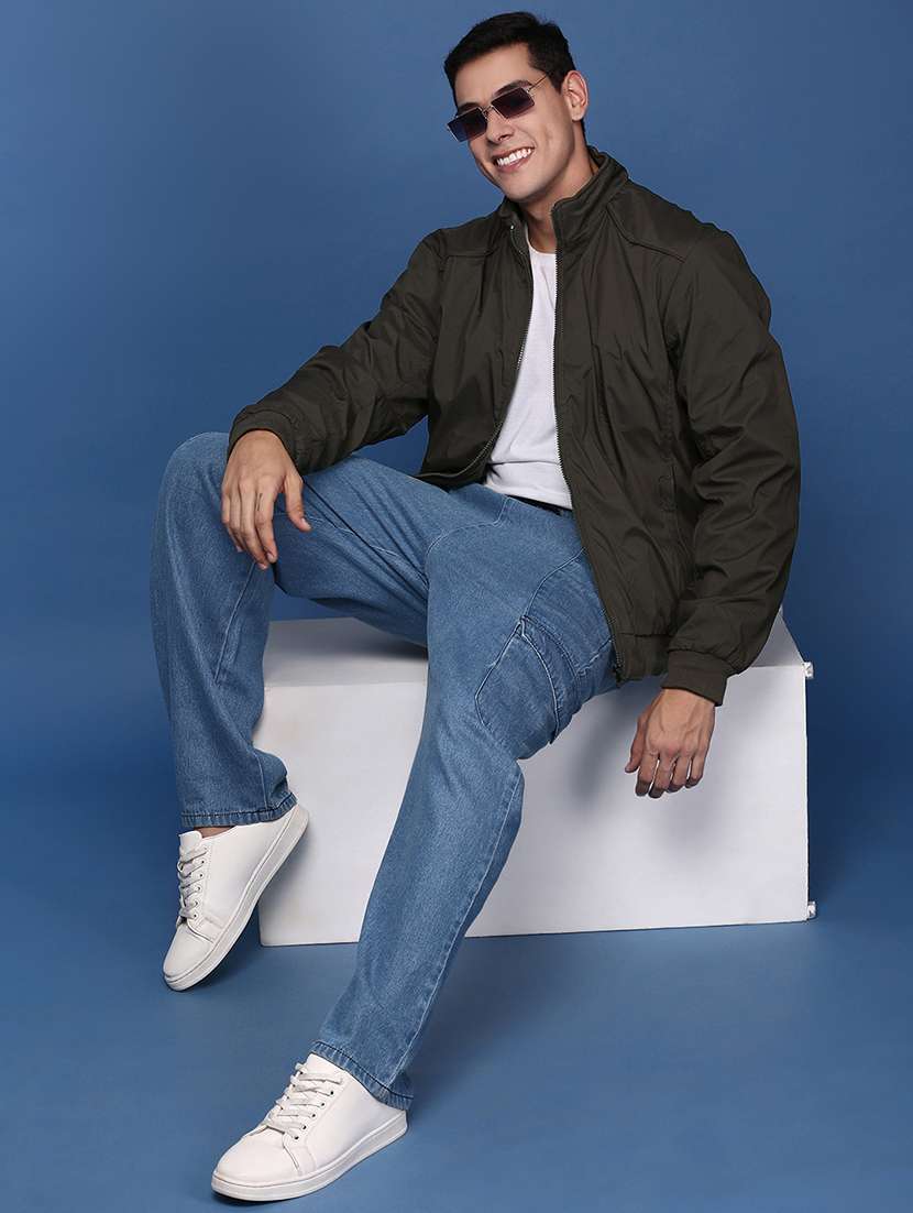 olive nylon bomber jacket - 21463287 -  Standard Image - 4