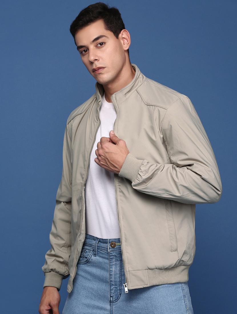 cream nylon bomber jacket - 21463288 - Standard Image - 1