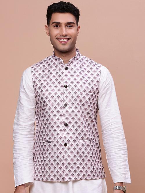 men mandrain neck nehru jacket - 21463326 -  Standard Image - 0