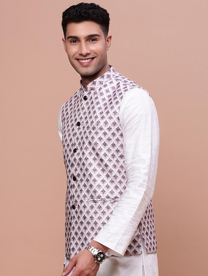 men mandrain neck nehru jacket - 21463326 -  Standard Image - 1