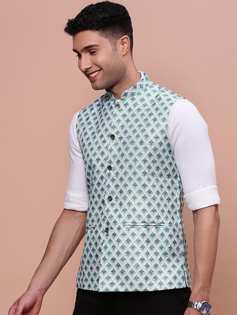 men mandrain neck nehru jacket - 21463327 -  Standard Image - 1