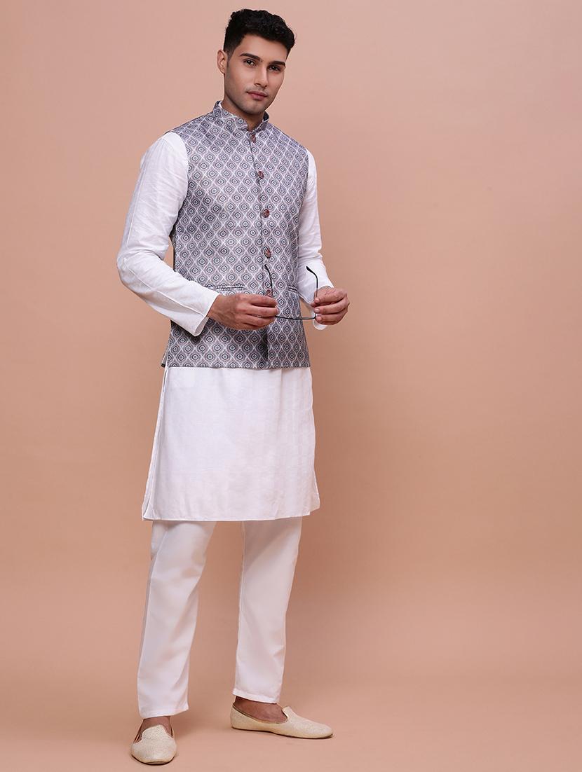 men mandrain neck nehru jacket - 21463338 - Standard Image - 4