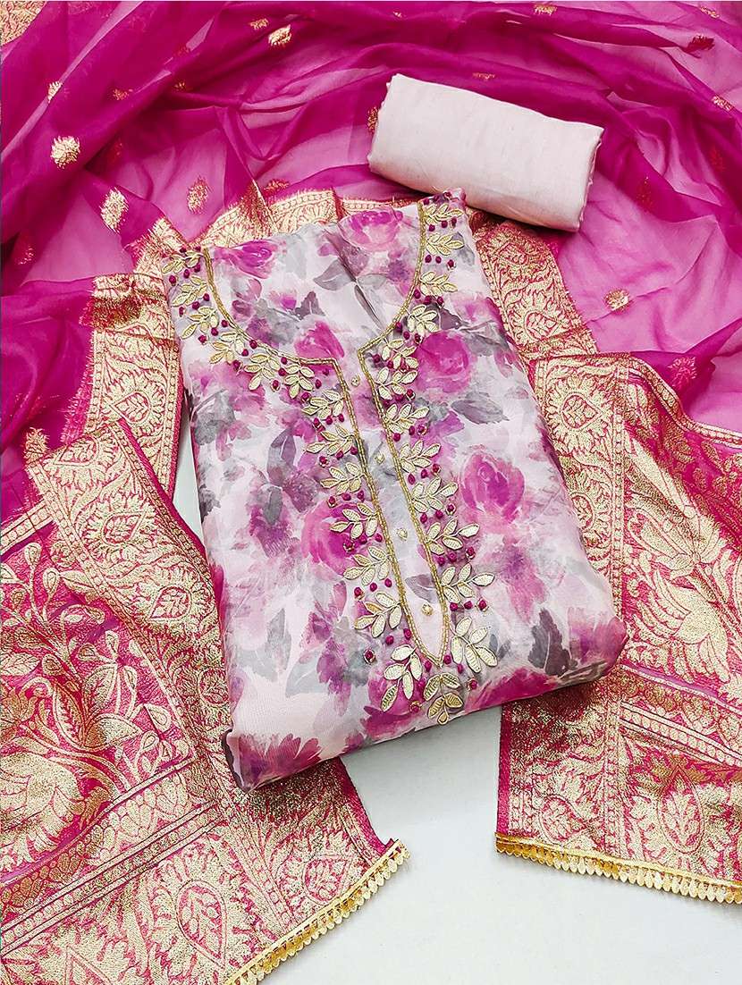 women floral printed unstitched suits