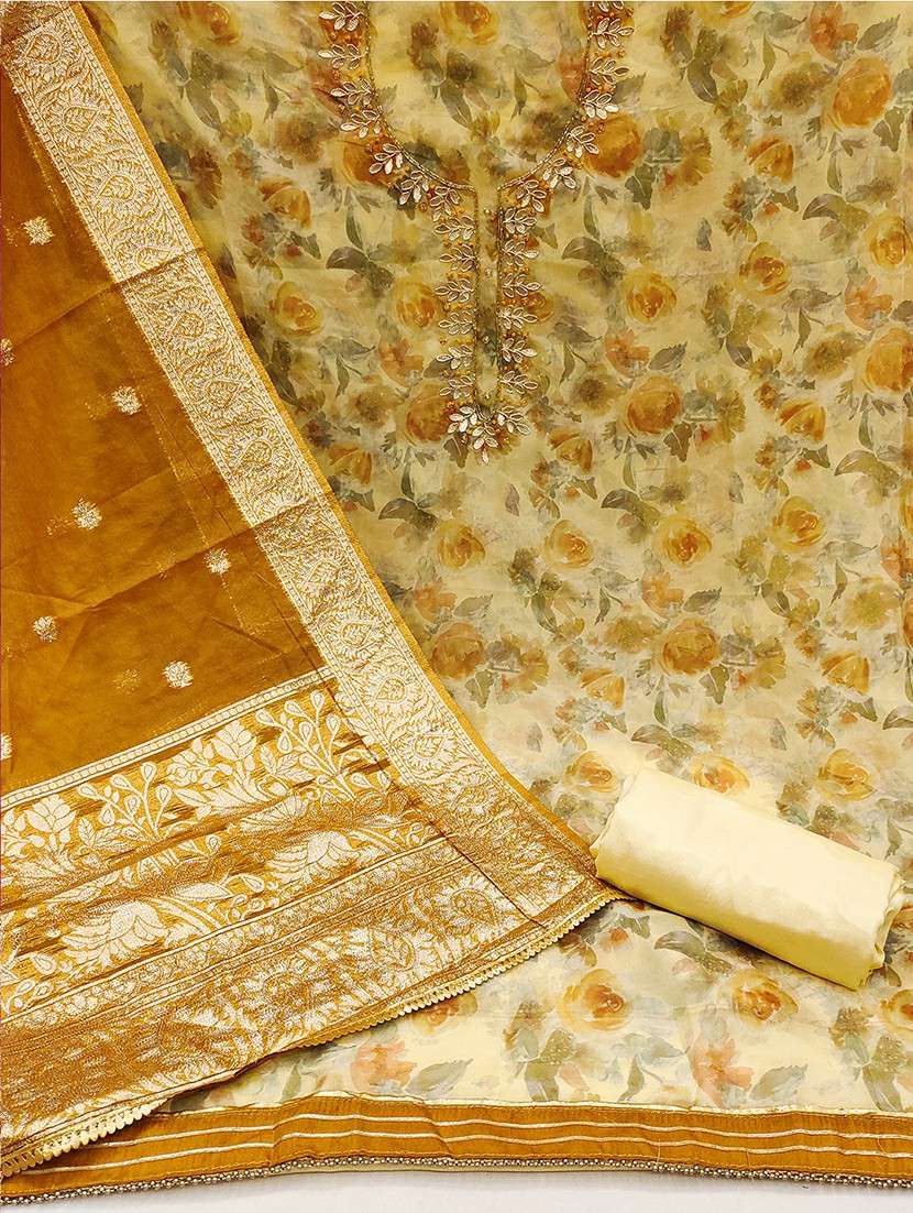 women floral printed unstitched suits - 21463367 -  Standard Image - 1