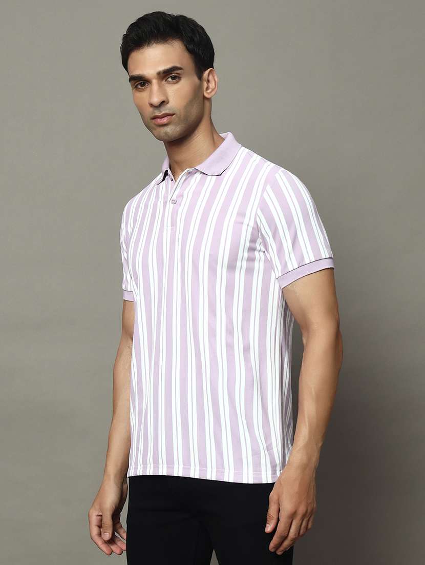men striped polo t-shirt