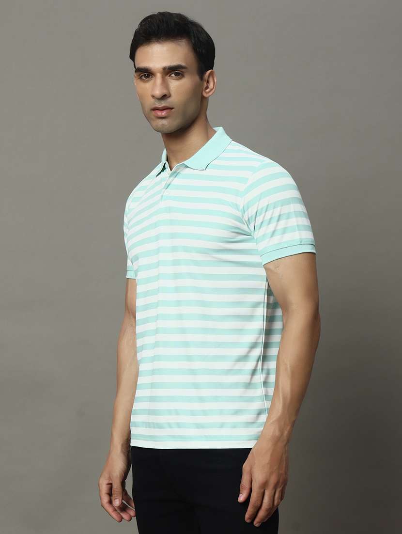 men striped polo t-shirt