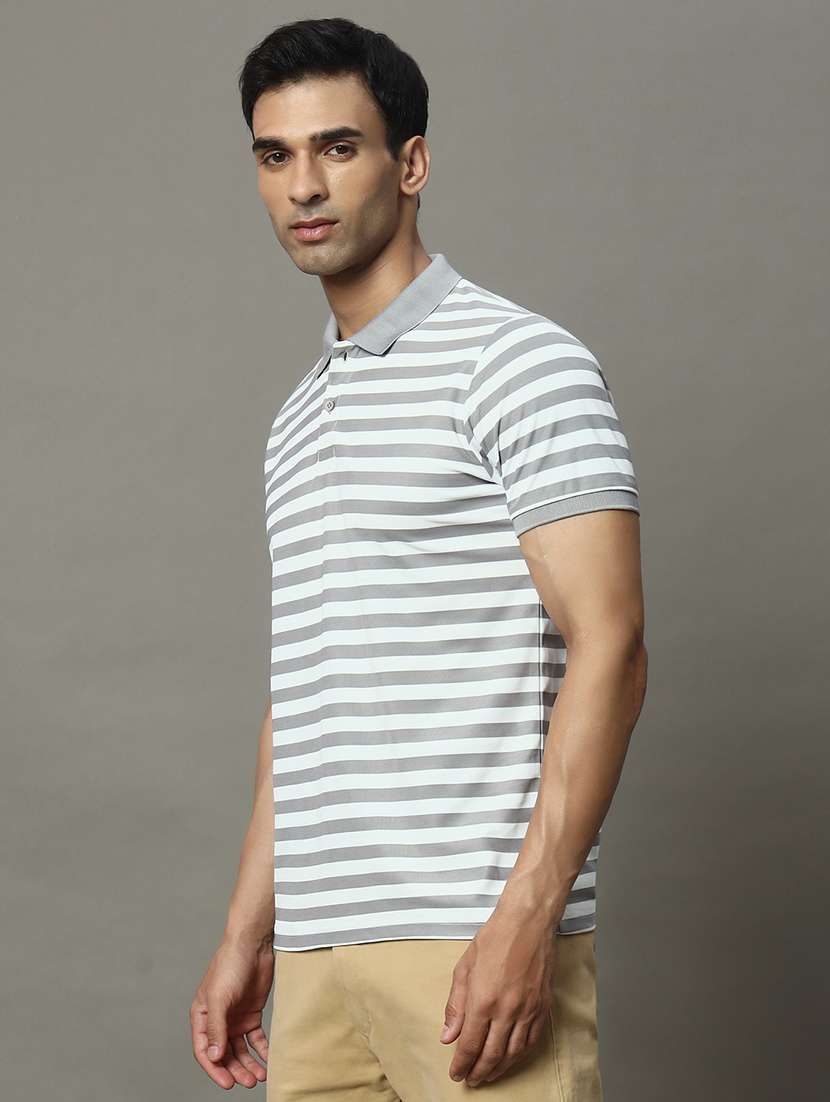 men striped polo t-shirt