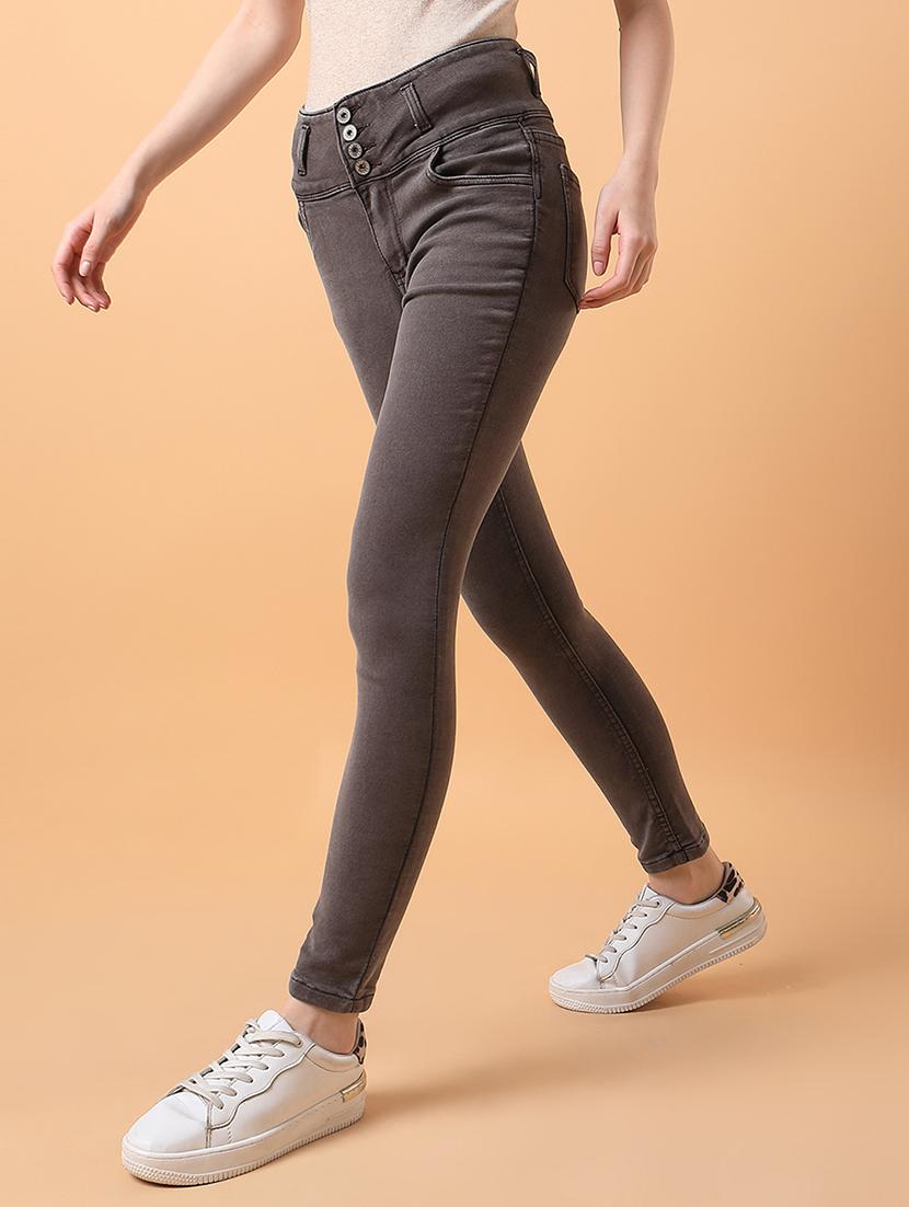 women solid high rise slim fit jean - 21463461 -  Standard Image - 1