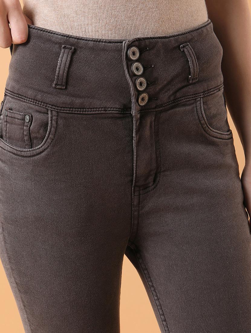women solid high rise slim fit jean - 21463461 - Standard Image - 6