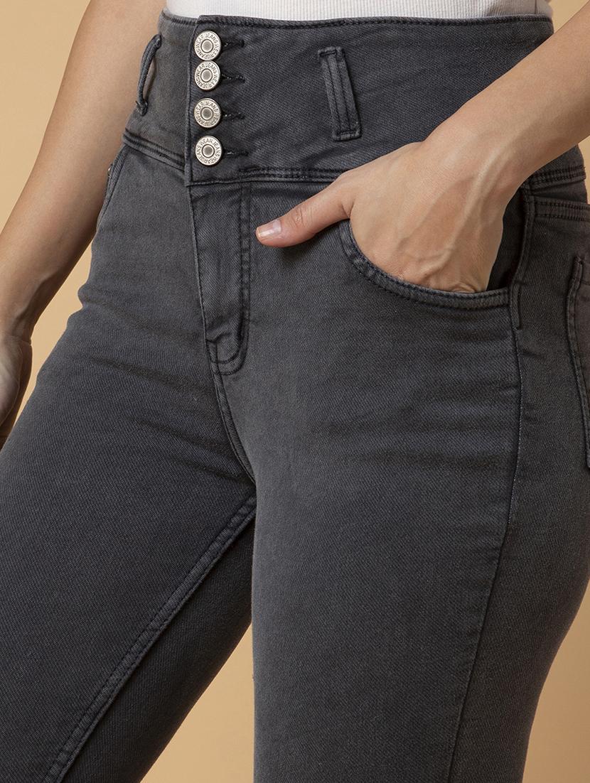 women solid high rise slim fit jean - 21463462 - Standard Image - 6