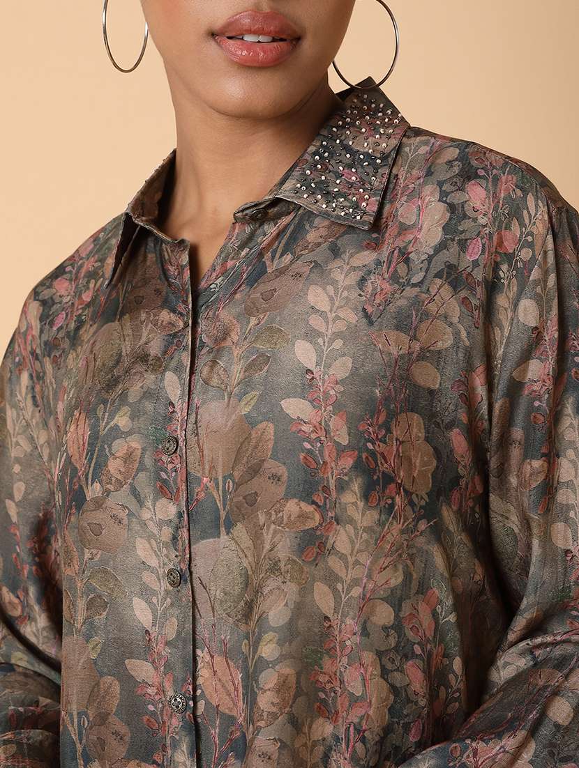 women printed shirt and trouser co-ord set - 21463495 -  Standard Image - 6