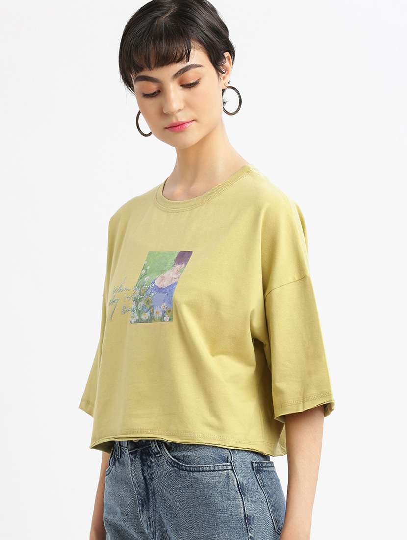 women printed boxy t-shirt - 21463542 -  Standard Image - 1