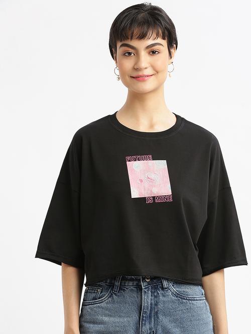 women printed boxy t-shirt - 21463544 -  Standard Image - 0