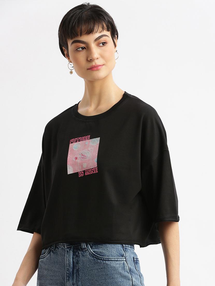 women printed boxy t-shirt - 21463544 -  Standard Image - 1