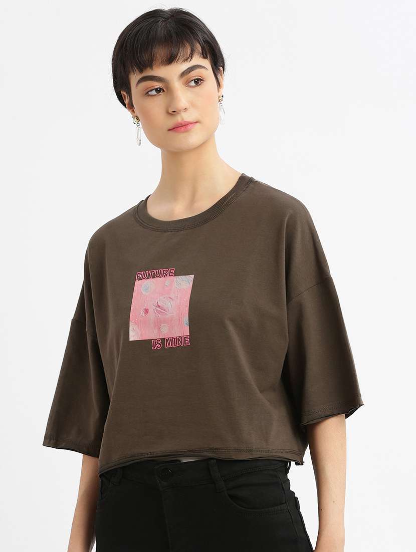women printed boxy t-shirt - 21463545 -  Standard Image - 1