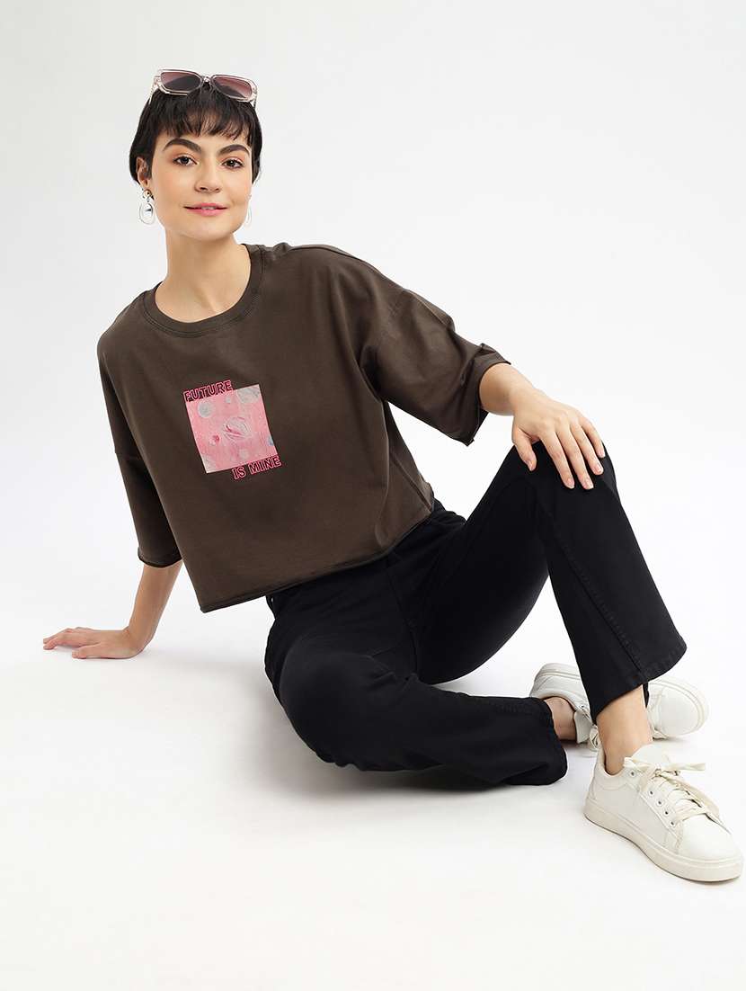 women printed boxy t-shirt - 21463545 -  Standard Image - 4