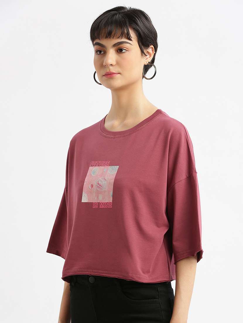women printed boxy t-shirt - 21463547 -  Standard Image - 1