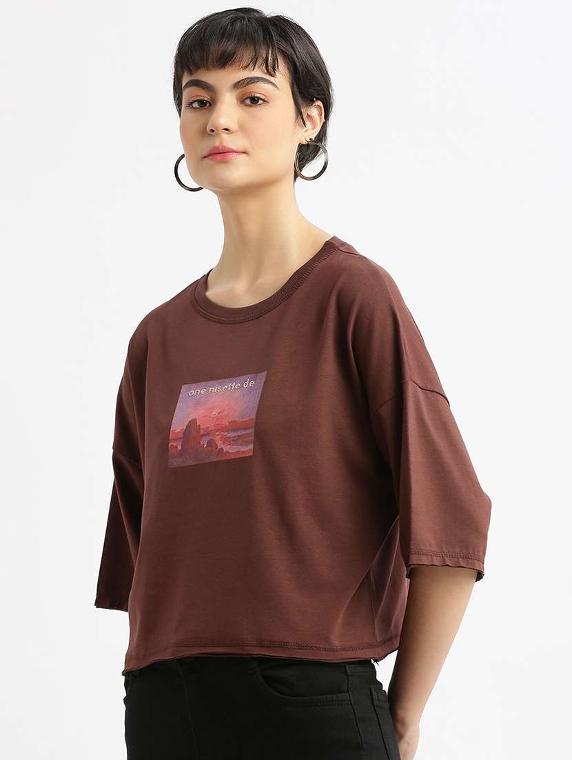 women printed boxy t-shirt - 21463548 -  Standard Image - 1