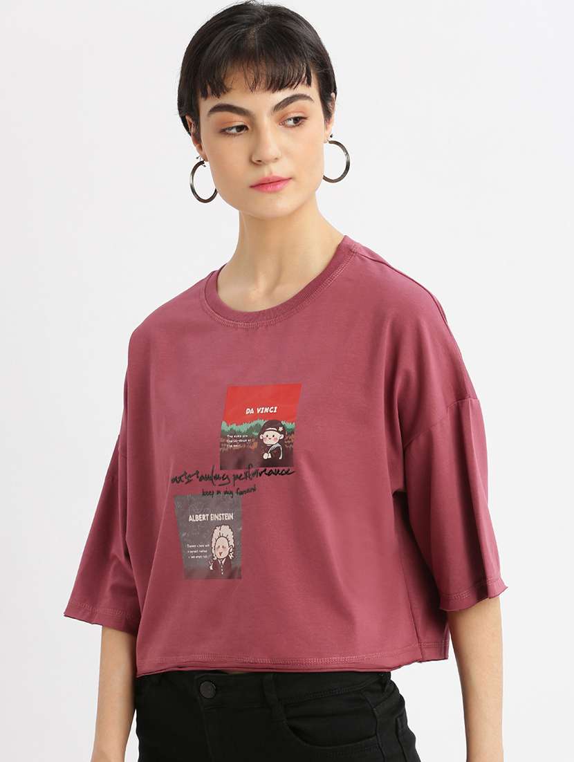 women printed boxy t-shirt - 21463556 -  Standard Image - 1