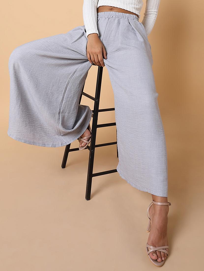 grey cotton trousers - 21463596 - Standard Image - 4