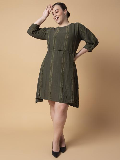 women plus size self designed a-line dress - 21463614 - Standard Image - 0