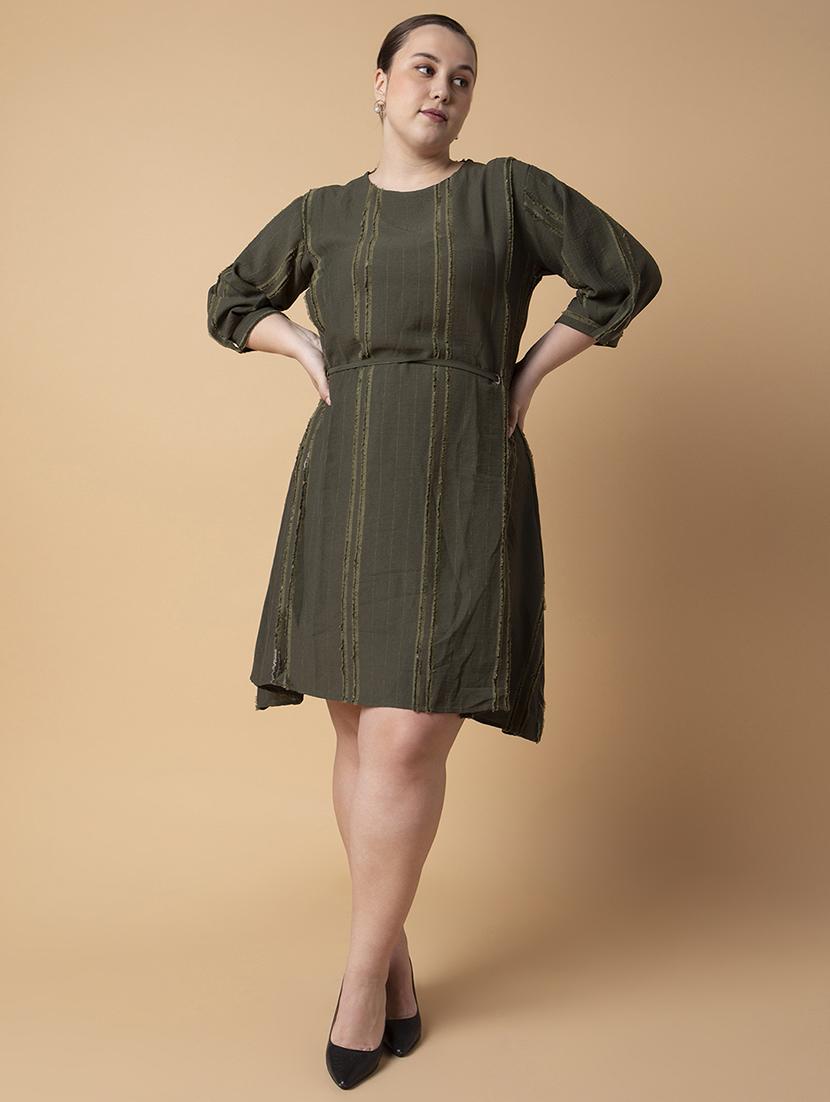 women plus size self designed a-line dress - 21463614 - Standard Image - 1