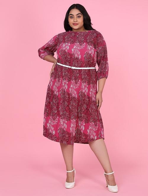 women plus size printed a-line dress - 21463618 - Standard Image - 0